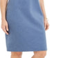 Vestido feminino Karen Scott de algodão com mangas compridas, azul, tamanho X-S