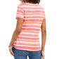 Blusa listrada rosa brilhante com amarração lateral estilo &amp; co feminina, tamanho médio