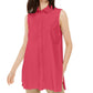 Blusa feminina Alfani com botões e sem mangas, rosa, tamanho pequeno
