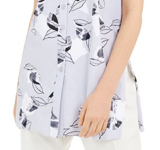 Túnica estampada feminina Alfani cinza tamanho médio