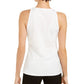 INC International Concepts Top Feminino com Anel O e Buraco Branco Tamanho Pequeno