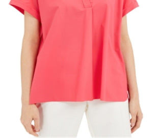 Blusa feminina Alfani com botões nas costas, rosa, tamanho pequeno GG