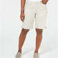 Shorts femininos Karen Scott com punhos amarrados, bege, tamanho 10