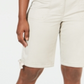 Shorts femininos Karen Scott com punhos amarrados, bege, tamanho 10