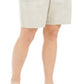 Shorts feminino Karen Scott com bolso frontal, cinza, tamanho 8