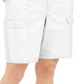 Shorts feminino Karen Scott com bolso frontal, branco, tamanho 8