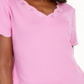 Camiseta feminina Karen Scott de algodão com decote em V e estampa recortada, rosa, tamanho XX-G