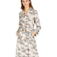 Jaqueta trench coat feminina floral com bolsos da INC International Concepts, marrom, tamanho extragrande