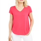 Camiseta feminina Alfani de malha com decote em V, rosa, tamanho extragrande