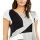 Camiseta feminina estampada Alfani cinza tamanho X-G