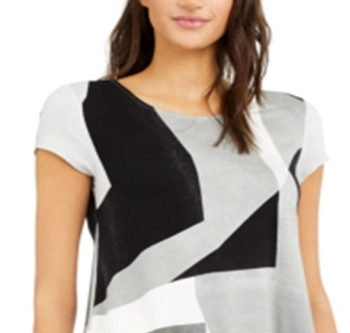 Camiseta feminina estampada Alfani cinza tamanho X-G