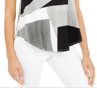 Camiseta feminina estampada Alfani cinza tamanho X-G