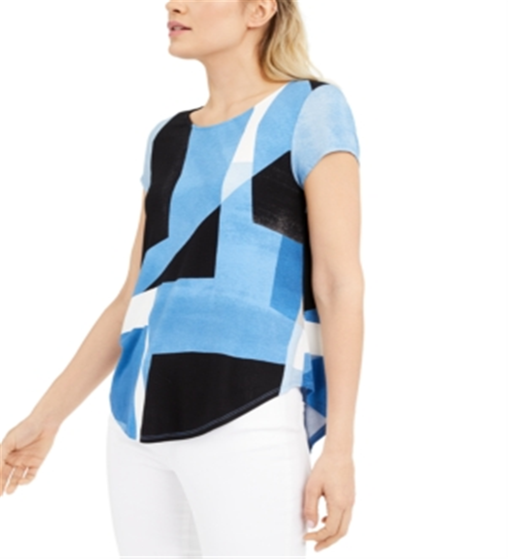 Camiseta estampada feminina Alfani azul tamanho X-G
