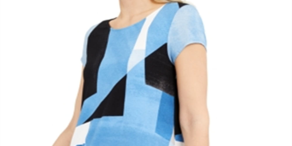 Camiseta estampada feminina Alfani azul tamanho X-G