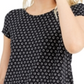 Camiseta feminina estampada Alfani preta tamanho grande