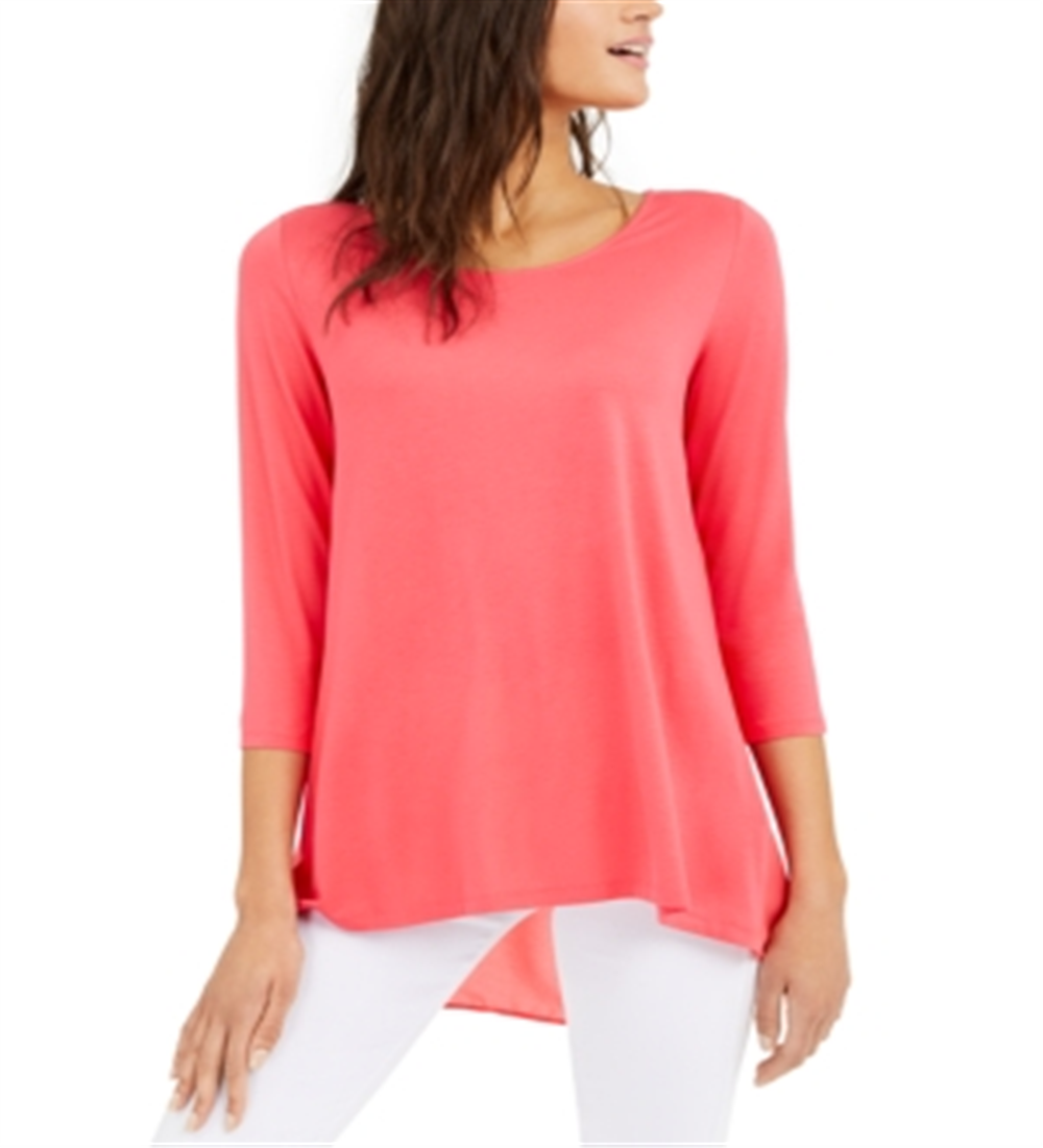 Top Alfani Feminino com Costas Trançadas Rosa Tamanho Grande