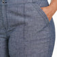 Shorts utilitários femininos Karen Scott de algodão e cambraia, azul, tamanho 20W