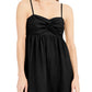 Vestido feminino INC International Concepts com alças finas e decote coração abaixo do joelho, preto, tamanho grande