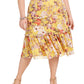 Saia longa metálica feminina INC International Concepts, amarela, tamanho 3X
