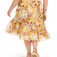 Saia longa metálica feminina INC International Concepts, amarela, tamanho 3X