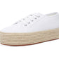 Tênis esportivo feminino Wild Pair com plataforma e bico redondo, com cadarço, branco, tamanho 8,5 M