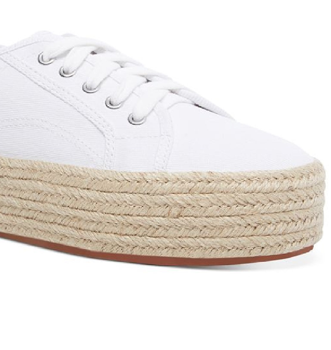 Tênis esportivo feminino Wild Pair com plataforma e bico redondo, com cadarço, branco, tamanho 8,5 M