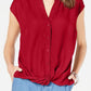 INC International Concepts Top feminino com frente torcida, vermelho, tamanho pequeno XL