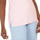 Karen Scott Blusa Feminina com Ombros Abertos e Decote em V Rosa Tamanho Médio