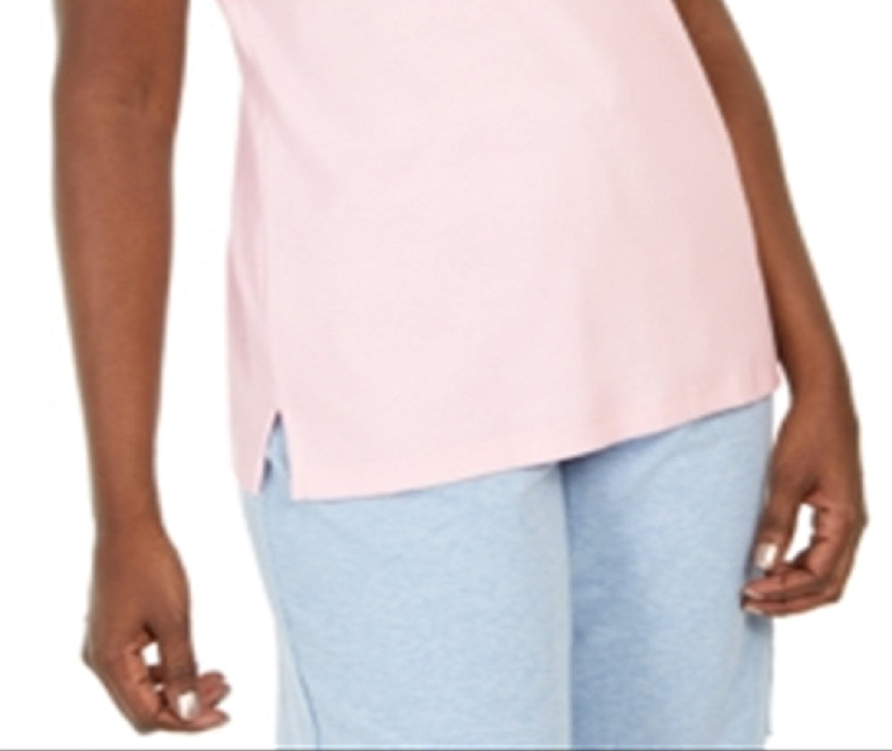 Karen Scott Blusa Feminina com Ombros Abertos e Decote em V Rosa Tamanho Médio