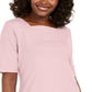Karen Scott Top Feminino de Algodão com Acabamento em Ilhós Rosa Tamanho XS