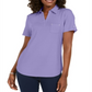 Camisa polo feminina Karen Scott de algodão - Roxa, tamanho P