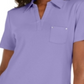 Camisa polo feminina Karen Scott de algodão - Roxa, tamanho P