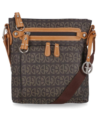 Giani Bernini Women's Block Signature Crossbody Brown Size Regular