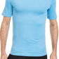 Club Room Rash Guard Masculino Solid Manga Curta Azul Tamanho X-G