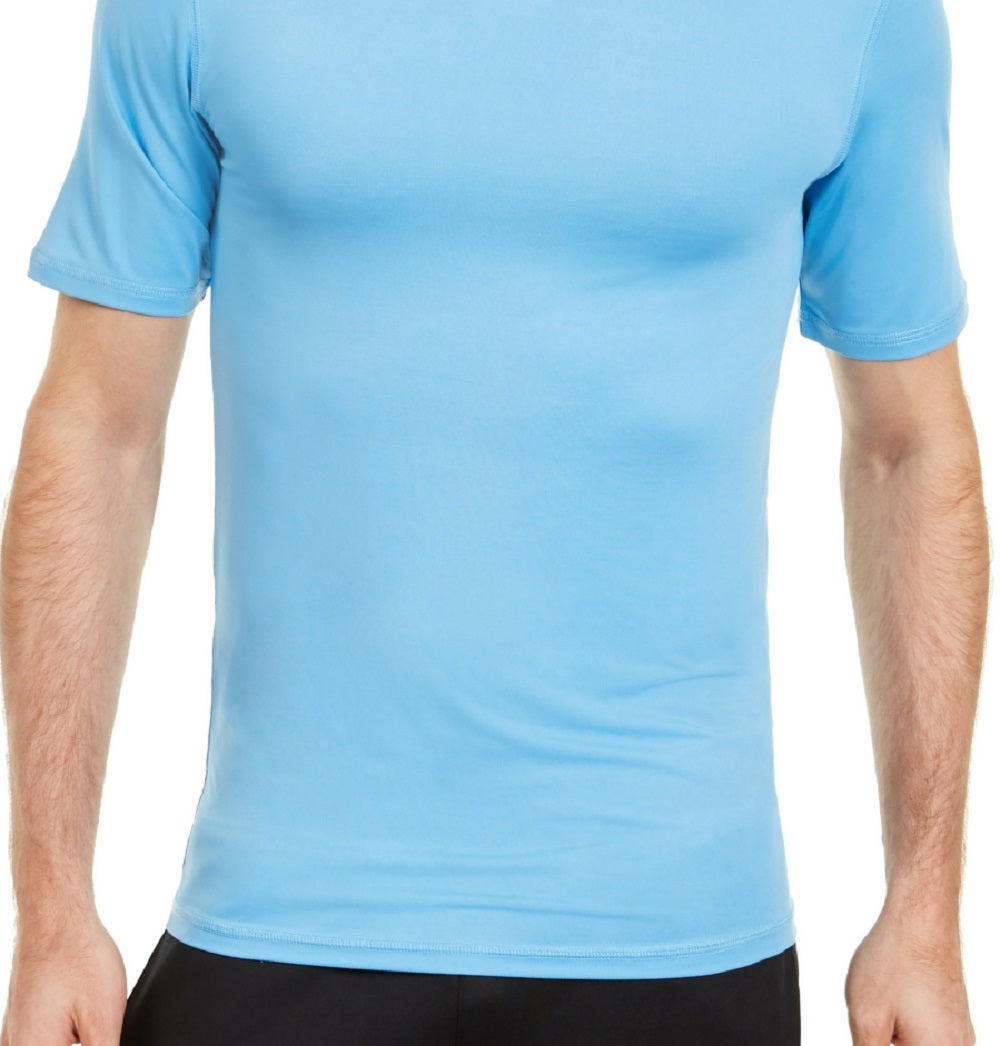Club Room Rash Guard Masculino Solid Manga Curta Azul Tamanho X-G