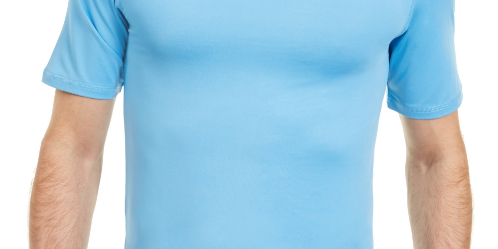 Club Room Rash Guard Masculino Solid Manga Curta Azul Tamanho X-G