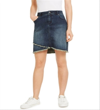 Saia jeans feminina com bainha tulipa da INC International Concepts, azul, tamanho 8