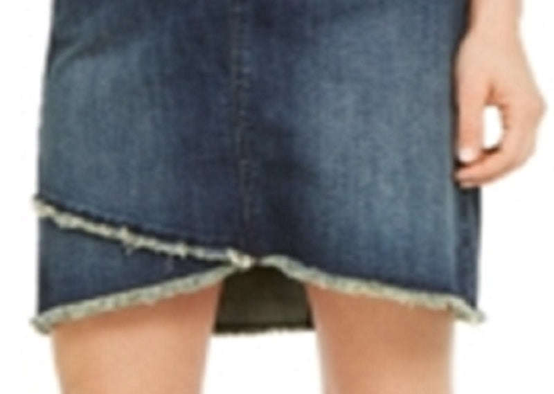 Saia jeans feminina com bainha tulipa da INC International Concepts, azul, tamanho 8