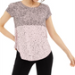Camiseta feminina estampada Alfani rosa tamanho médio