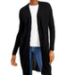 Cardigan Duster Feminino Canelado INC International Concepts Preto Tamanho X-Grande