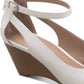 Sandálias femininas Sun + Stone Miley Cutout Wedges, brancas, tamanho 8