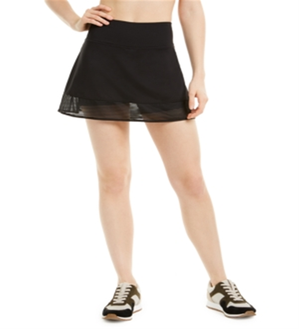 Saia-calça feminina listrada Shadow da Ideology, preta, tamanho grande