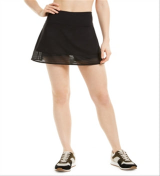 Saia-calça feminina listrada Shadow da Ideology, preta, tamanho grande