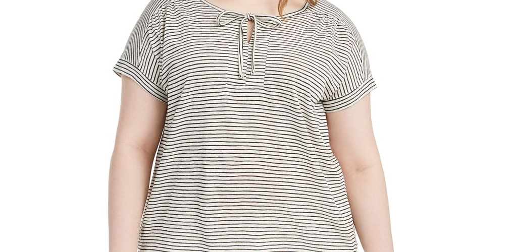 Camiseta feminina estilo buraco de fechadura, branca, tamanho 3X