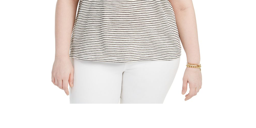 Camiseta feminina estilo buraco de fechadura, branca, tamanho 3X
