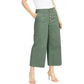 Calças culotte femininas de perna larga e aberta da INC International Concepts, verde, tamanho 6