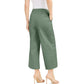 Calças culotte femininas de perna larga e aberta da INC International Concepts, verde, tamanho 6