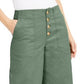 Calças culotte femininas de perna larga e aberta da INC International Concepts, verde, tamanho 6