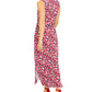 Vestido longo feminino Charter Club com amarração na cintura, tamanho XX-G, vermelho