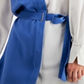 Blusa feminina Alfani de manga comprida com botões, azul, tamanho grande
